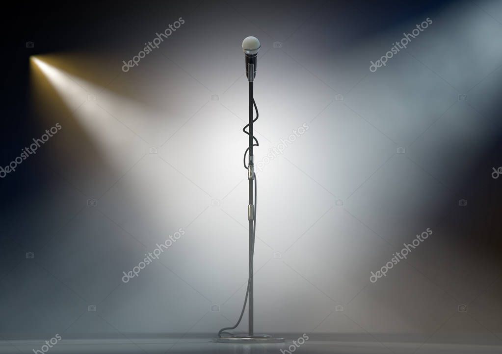 Rezitalbühne mit Flügel und Notenpult